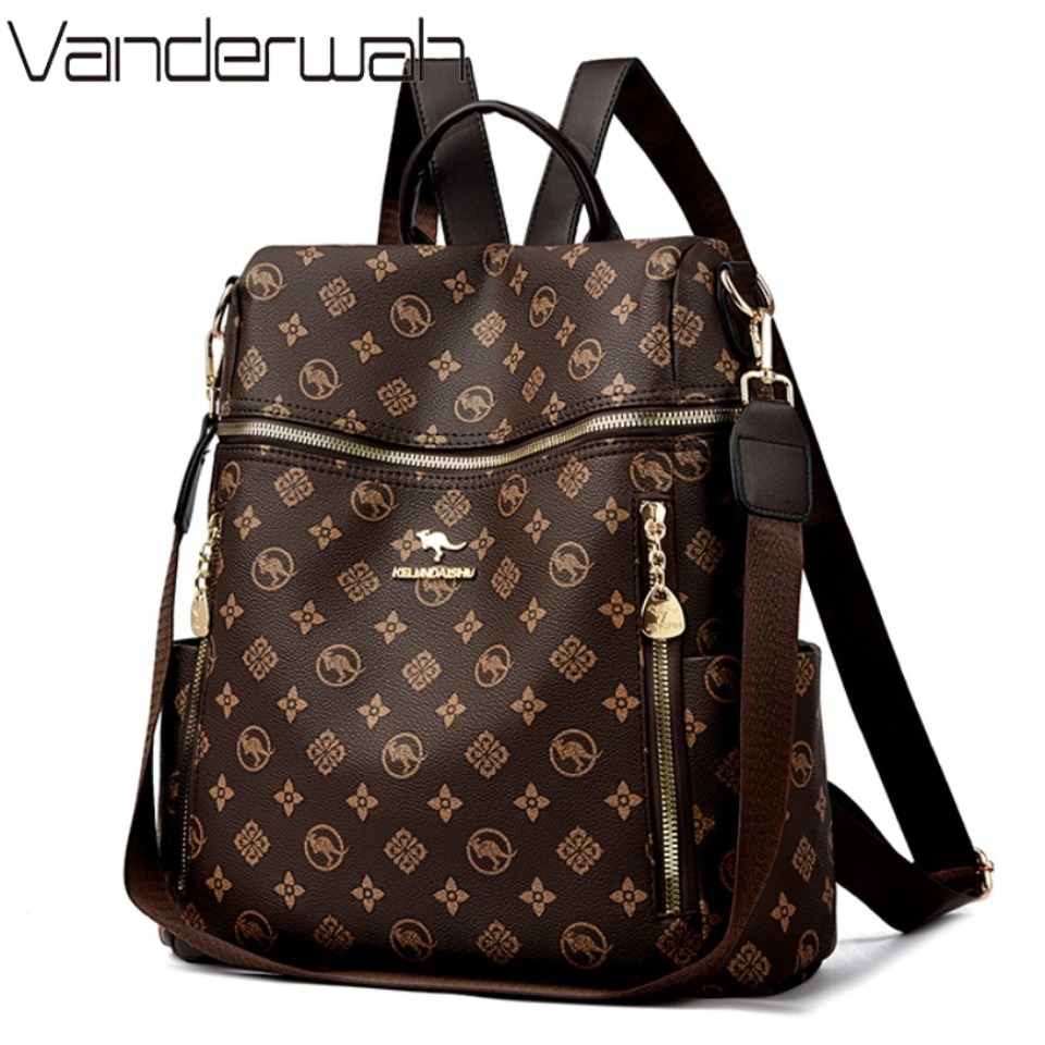 Women Fashion Online - Genuine Brand Women's Soft Leather Backpack