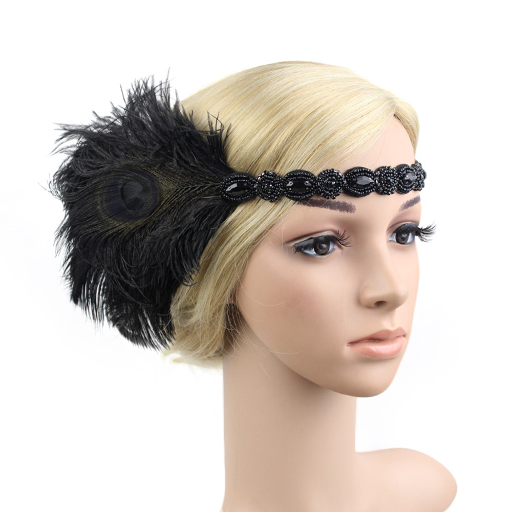 Women'S Fashion In 1920 - 1920 Vintage Flapper Girls' Headband Feather