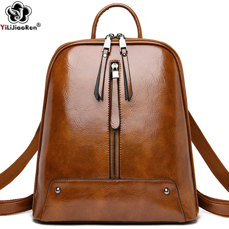 Women Fashion Online - Women Leather Backpack Fashion Backpack Purse