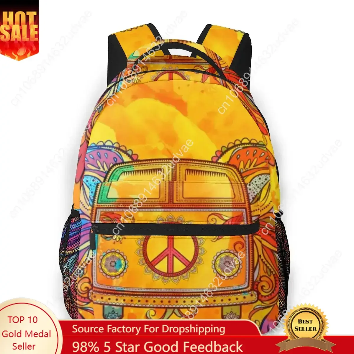 Women'S Fashion In The 1960S - Backpack Women Shoulder Bag Hippie Car
