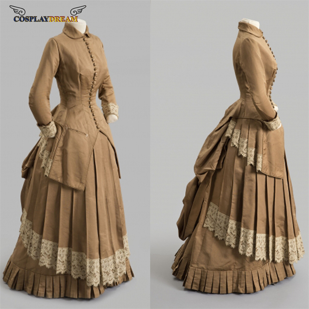 Women Fashion Gown - 19th Century Fashion dress Victorian bustle
