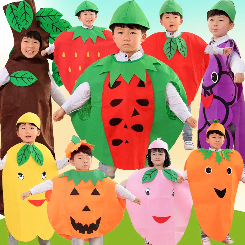 Women Fashion Jackets - Christmas Children's Fruit And Vegetable Modeling
