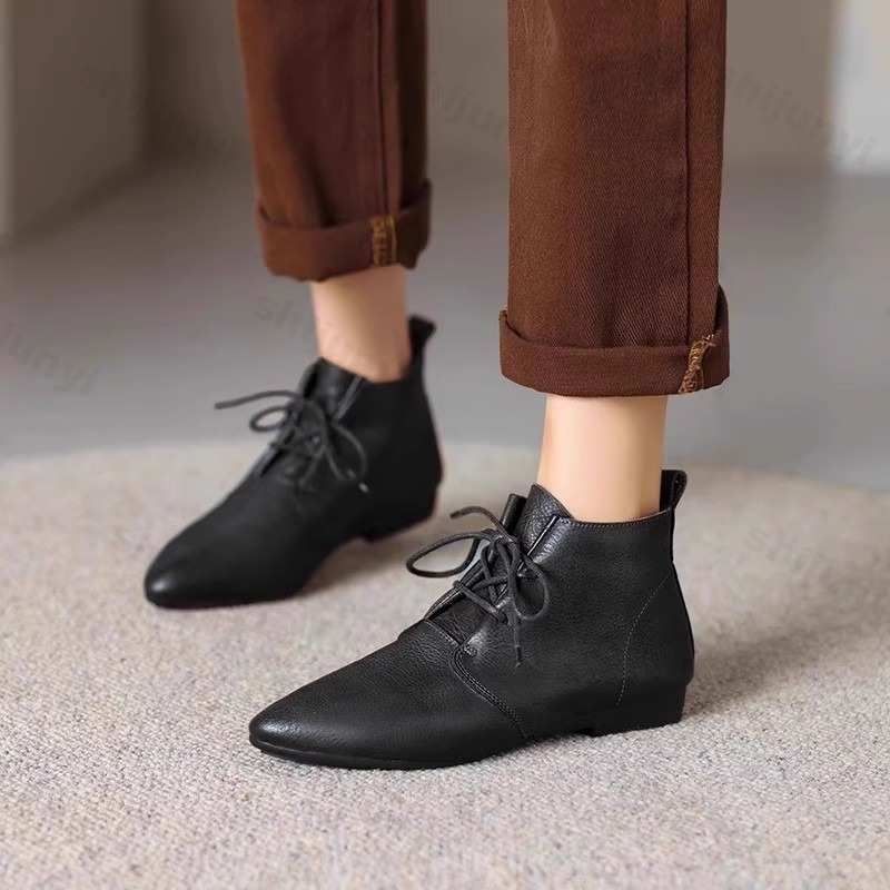 Women'S Fashion Trends 2025 - Women Short Boots 2025 Leather New