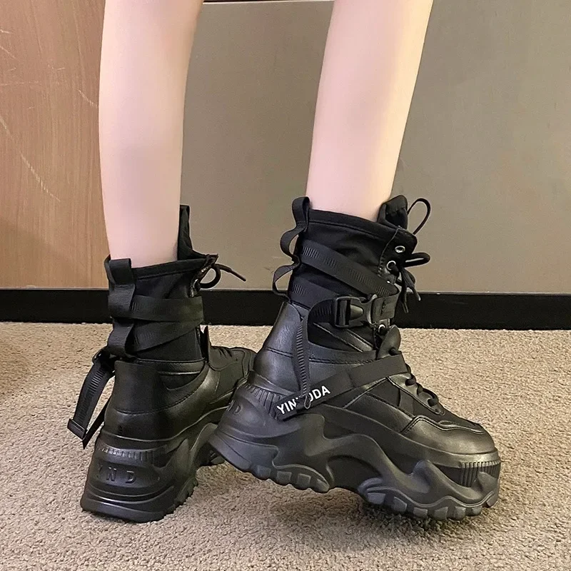 Women'S Fashion Socks - Fashion Women Chunky Platform Motorcycle Boots
