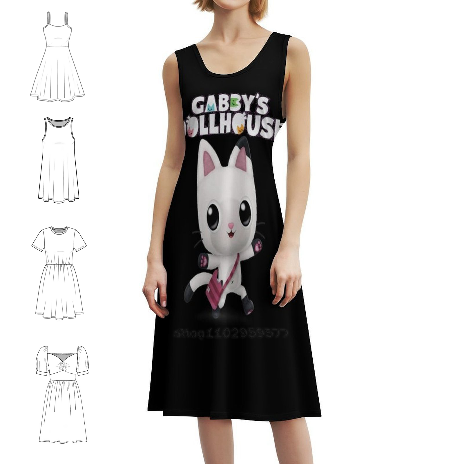 Women Fashion Gown - Gabby Dollhouse Boho Chic Dress Elegant