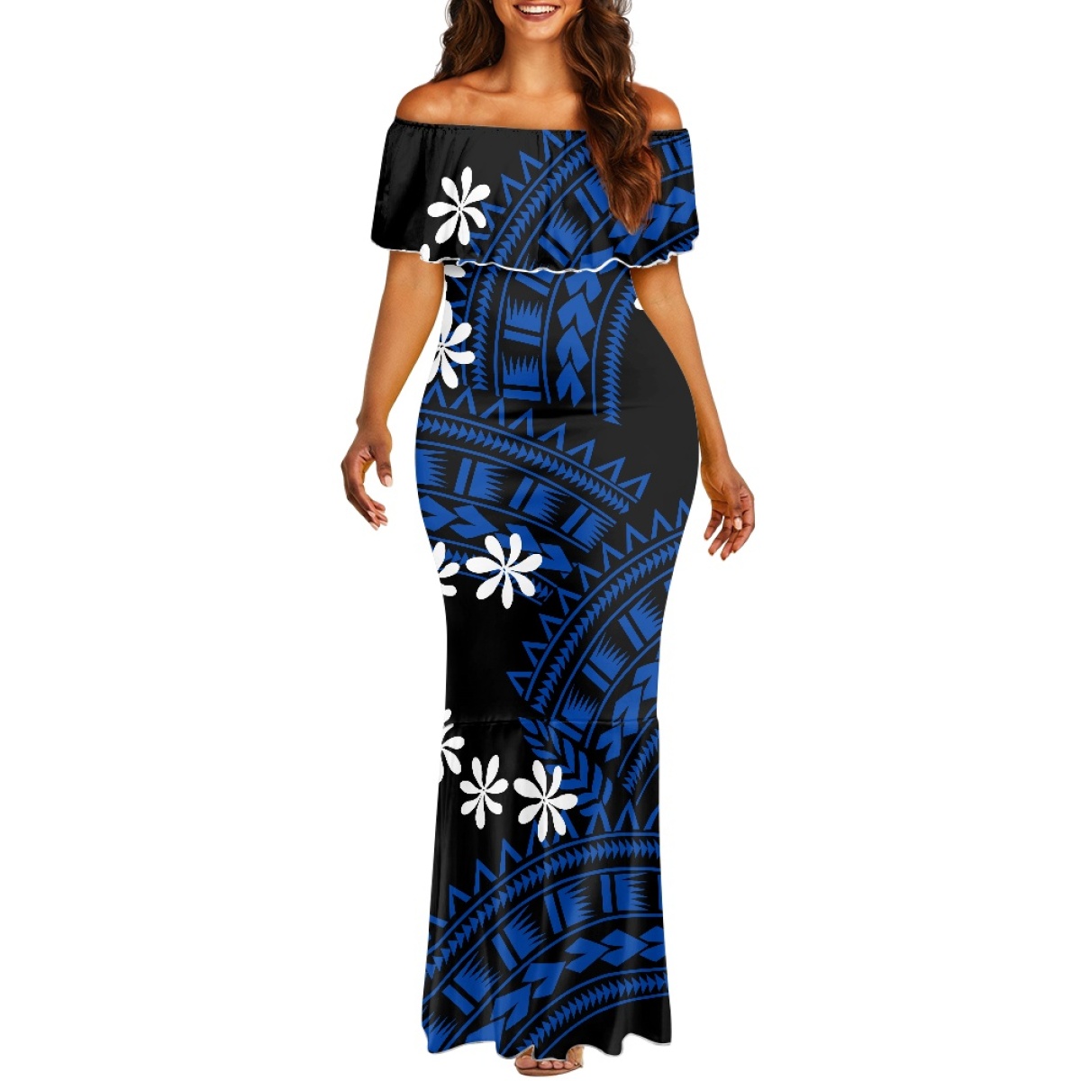 Bodycon Dress Women - Polynesian Island Art Party Outfit Off
