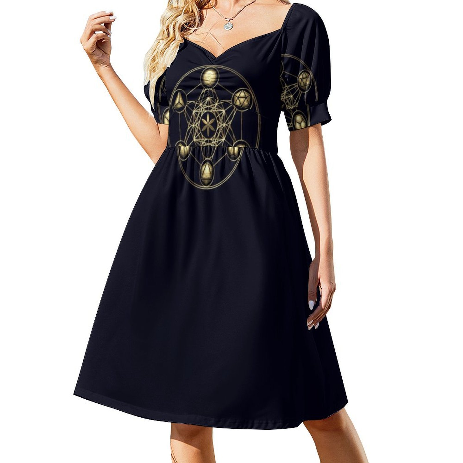 Platonic Solids Metatrons Cube - Women Fashion Gown ulasan dan harga