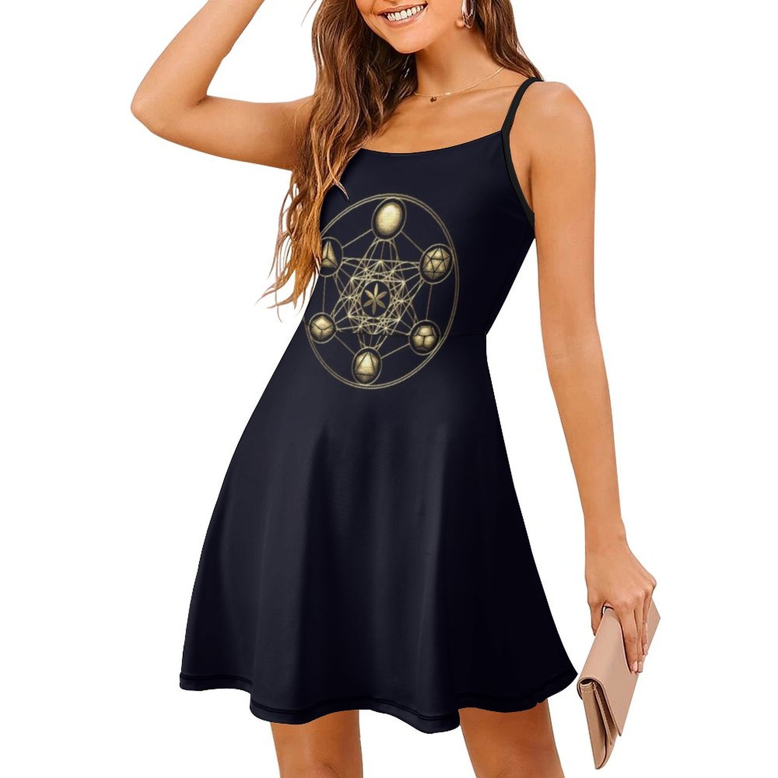 Platonic Solids Metatrons Cube - Women Fashion Gown ulasan dan harga