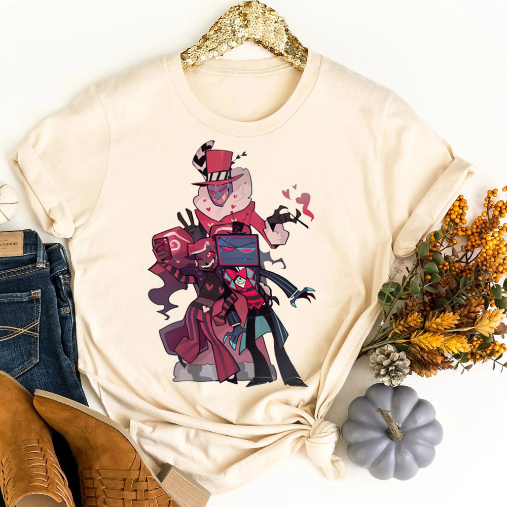 Hazbin Hotel t-shirt shoujo ko - Women Fashion 80S ulasan dan harga