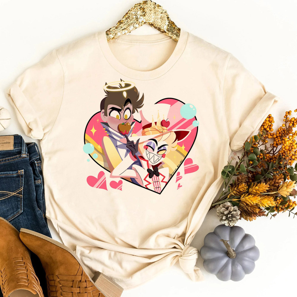 Hazbin Hotel t-shirt shoujo ko - Women Fashion 80S ulasan dan harga