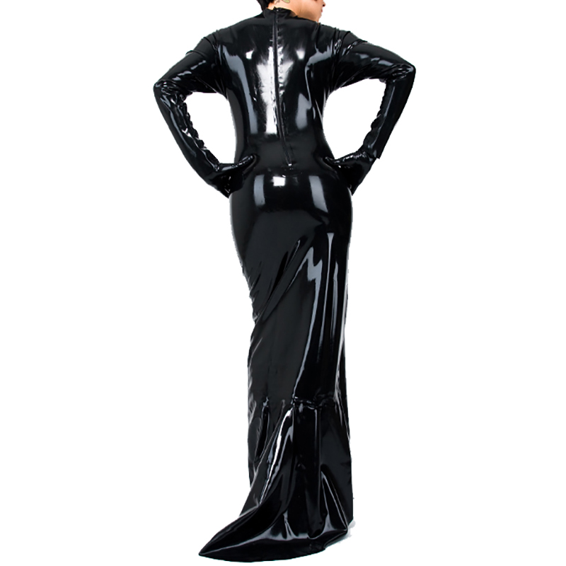 Black Long Sleeves Sexy Latex  - Bodycon Dress Women ulasan dan harga
