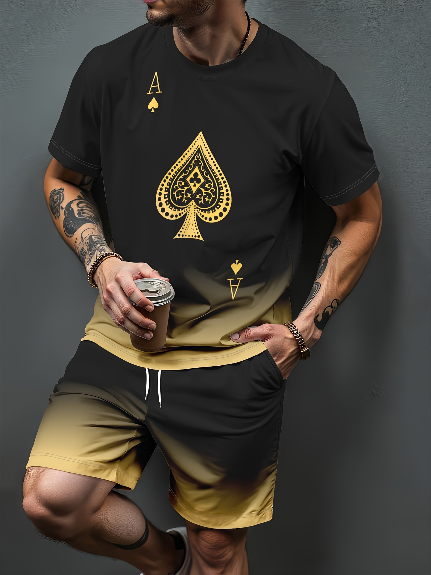 Gradient Letter Pattern 3D Pri - Women And Men Fashion ulasan dan harga