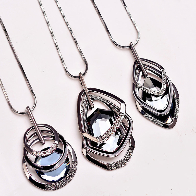 Vintage Geometric Long Necklac - Women'S Fashion Show 2022 ulasan dan harga