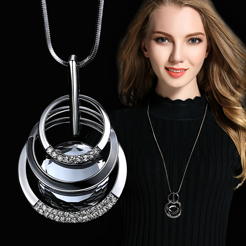 Vintage Geometric Long Necklac - Women'S Fashion Show 2022 ulasan dan harga