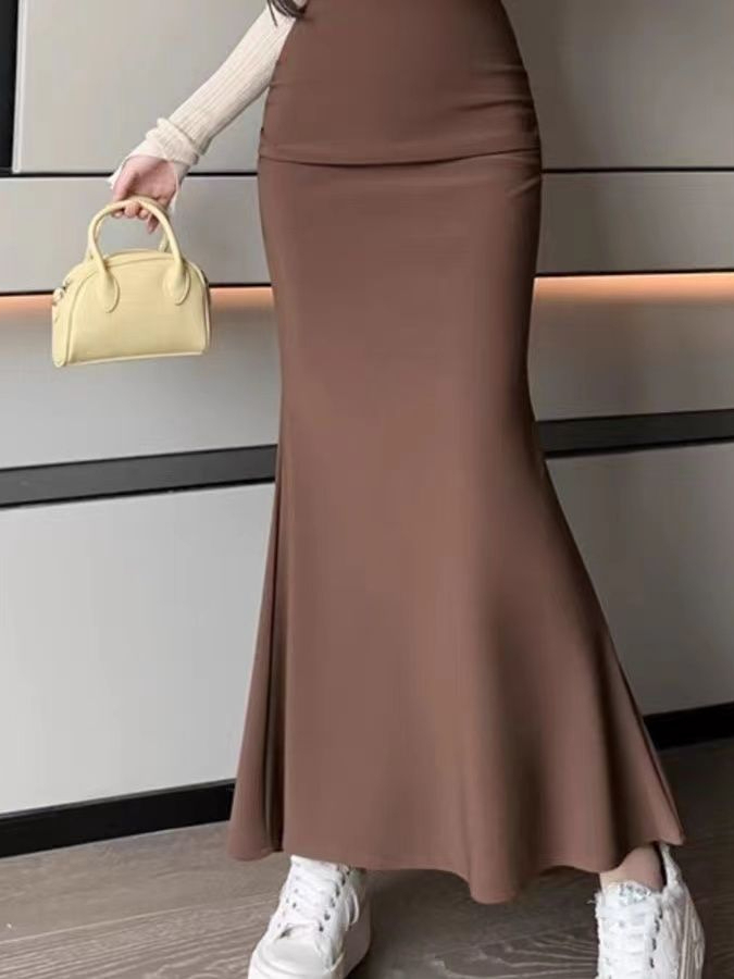 Fashionable Korean Style Pure  - A-Line Skirt Midi ulasan dan harga