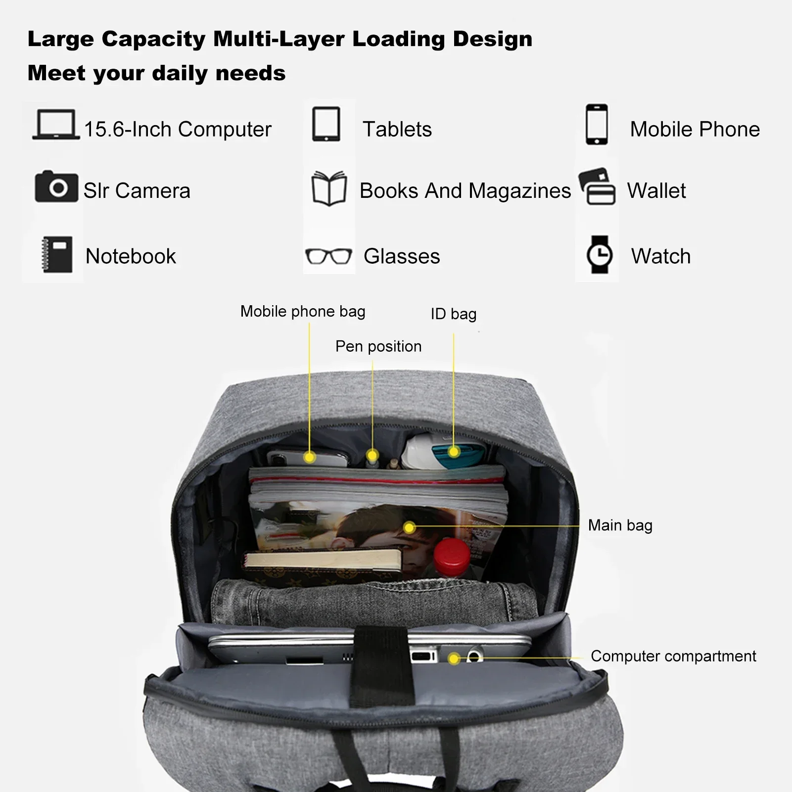 Laptop Backpack for 17 Inch La - Women'S Fashion Backpack ulasan dan harga