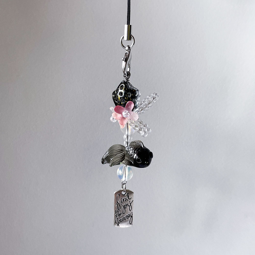 Black Goldfish Phone Charm Cha - Women'S Fashion Backpack ulasan dan harga