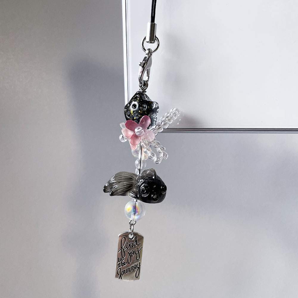 Black Goldfish Phone Charm Cha - Women'S Fashion Backpack ulasan dan harga