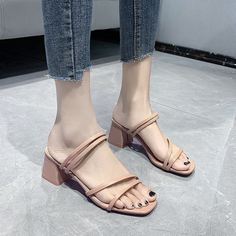 Plus Size Thick Heel Sandals W - Women Fashion Online ulasan dan harga