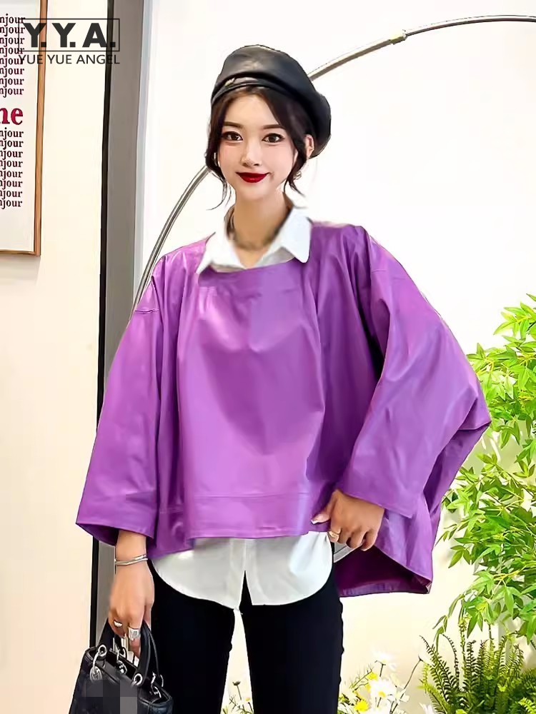 Women Hip Hop Genuine Leather  - Women'S Fashion Leather Jacket ulasan dan harga