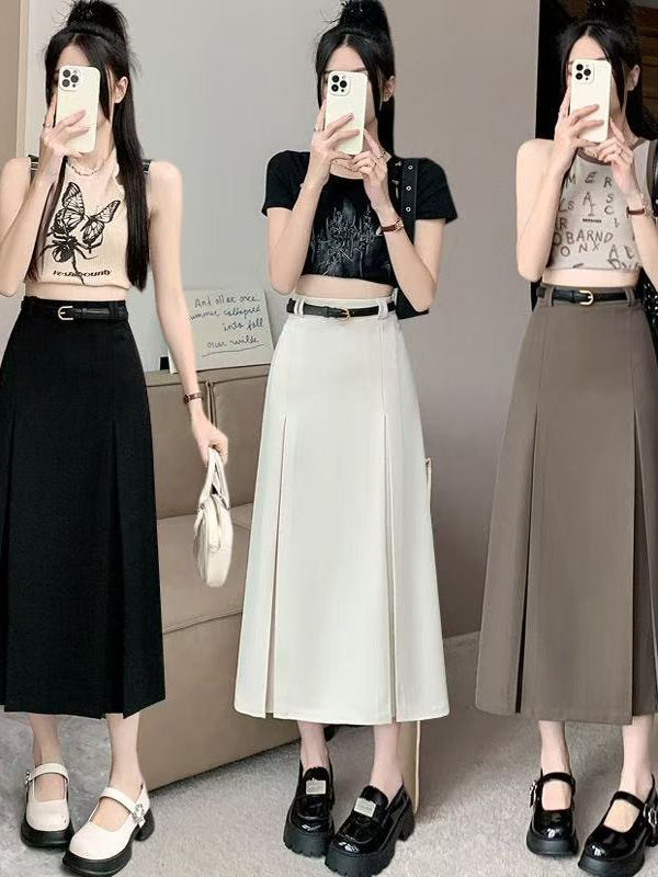 plus Size Suit Skirt High Wais - A-Line Skirt Midi ulasan dan harga