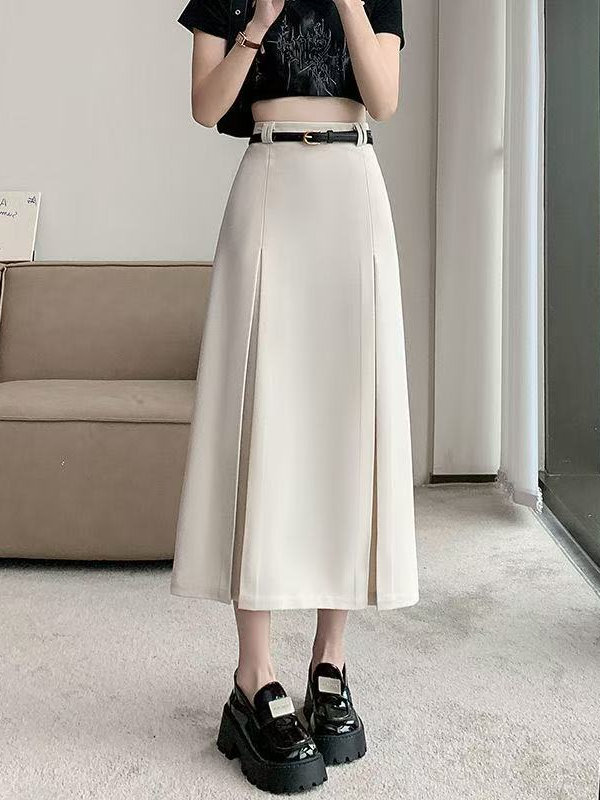 plus Size Suit Skirt High Wais - A-Line Skirt Midi ulasan dan harga