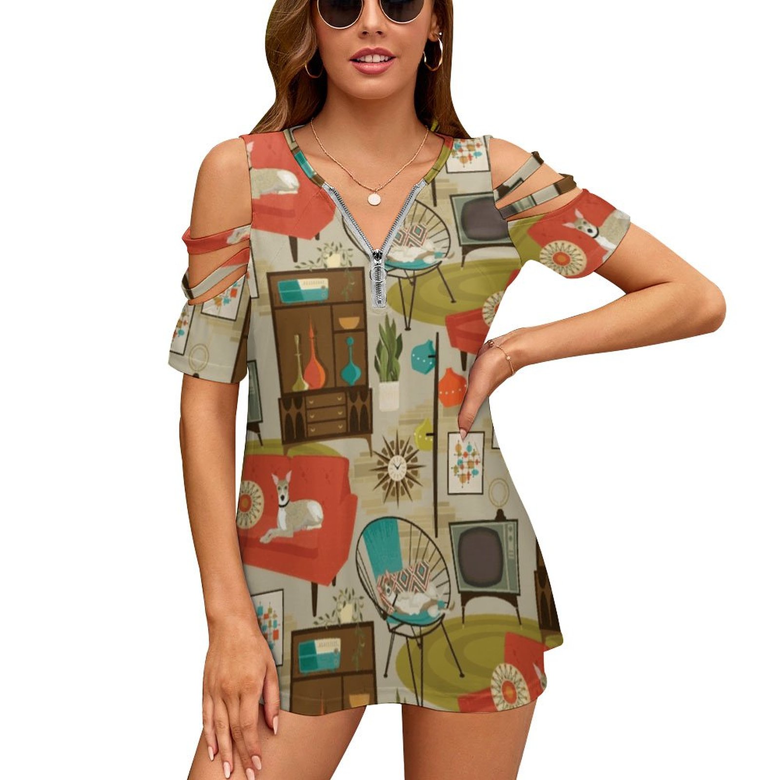 Rec Room Madness Women's T-Shi - Women'S Fashion In The 1960S ulasan dan harga