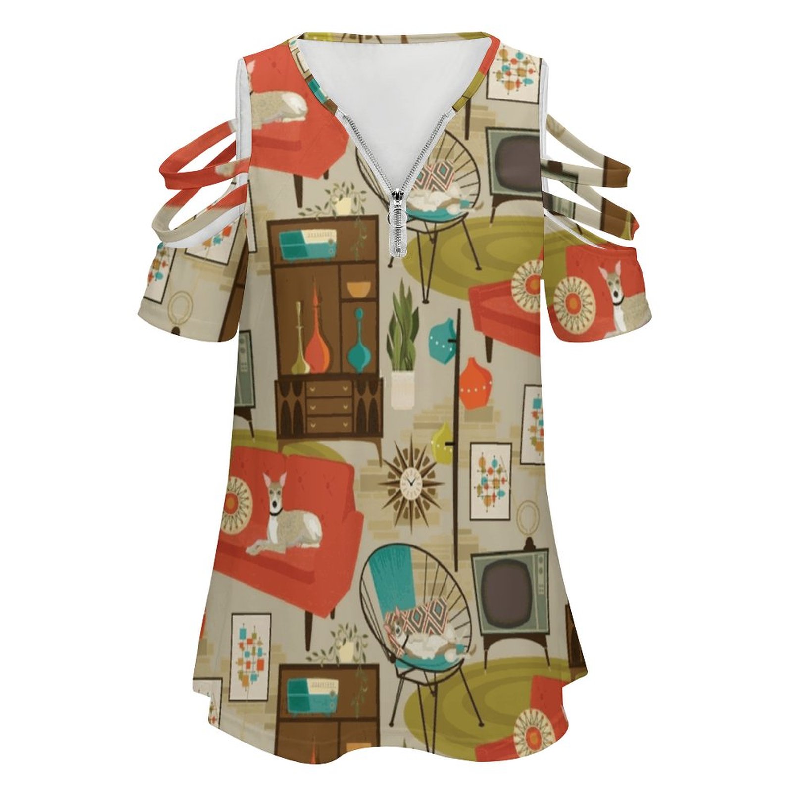 Rec Room Madness Women's T-Shi - Women'S Fashion In The 1960S ulasan dan harga