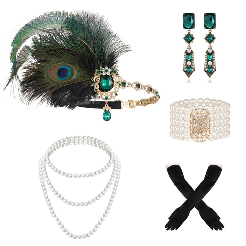 Flapper Accessories Set 1920s  - Women'S Fashion Roaring 20S ulasan dan harga