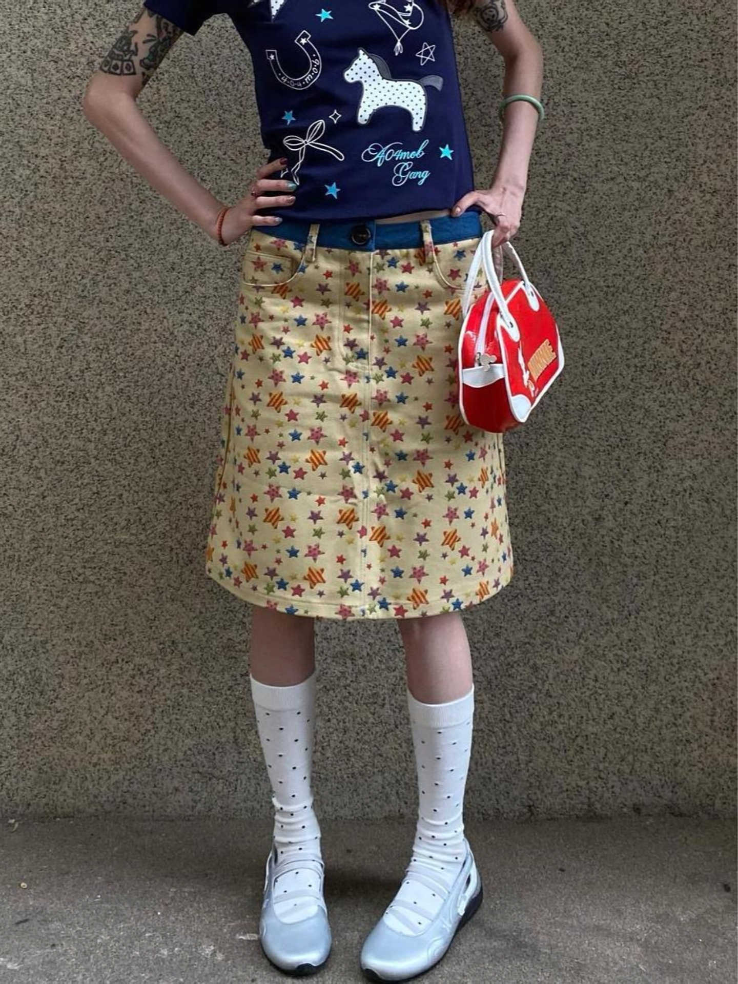 Summer Women Midi Skirts Denim - A-Line Skirt Midi ulasan dan harga