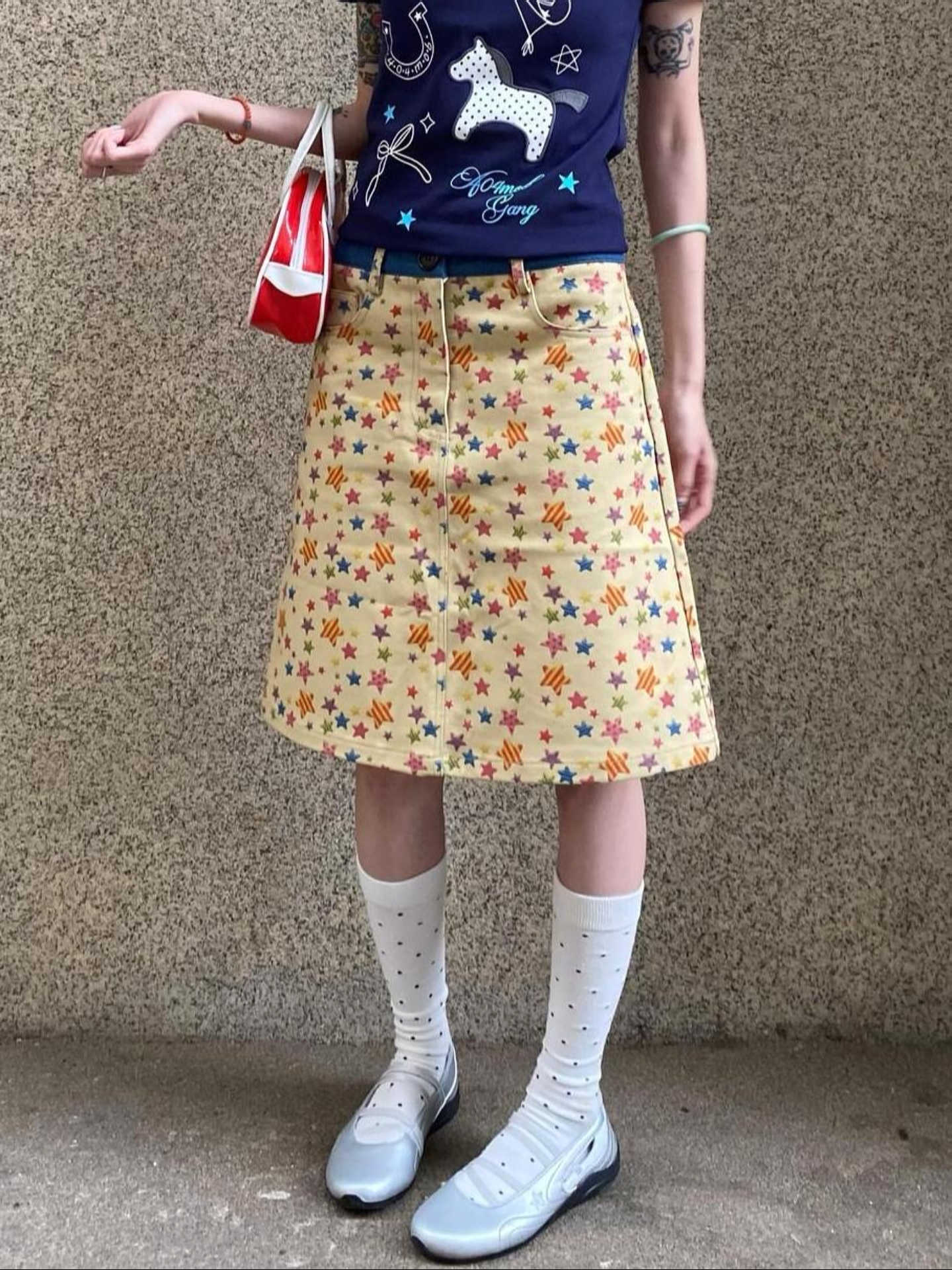 Summer Women Midi Skirts Denim - A-Line Skirt Midi ulasan dan harga