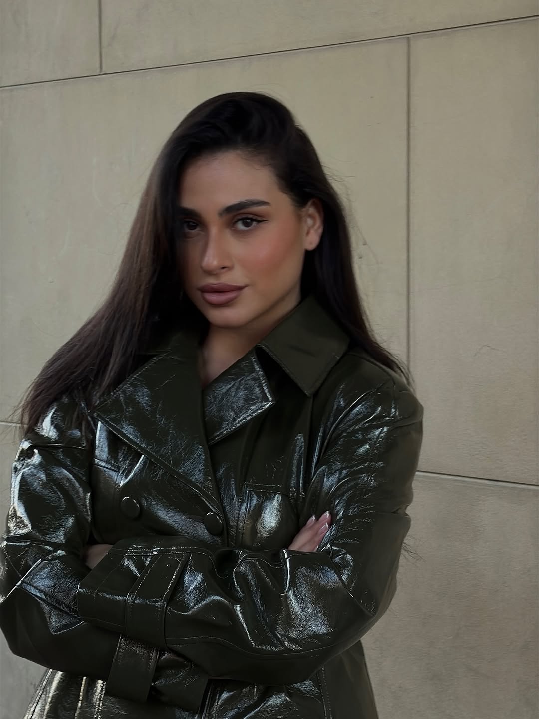 Dark Brown Patent Leather Skir - Women'S Fashion Leather Jacket ulasan dan harga