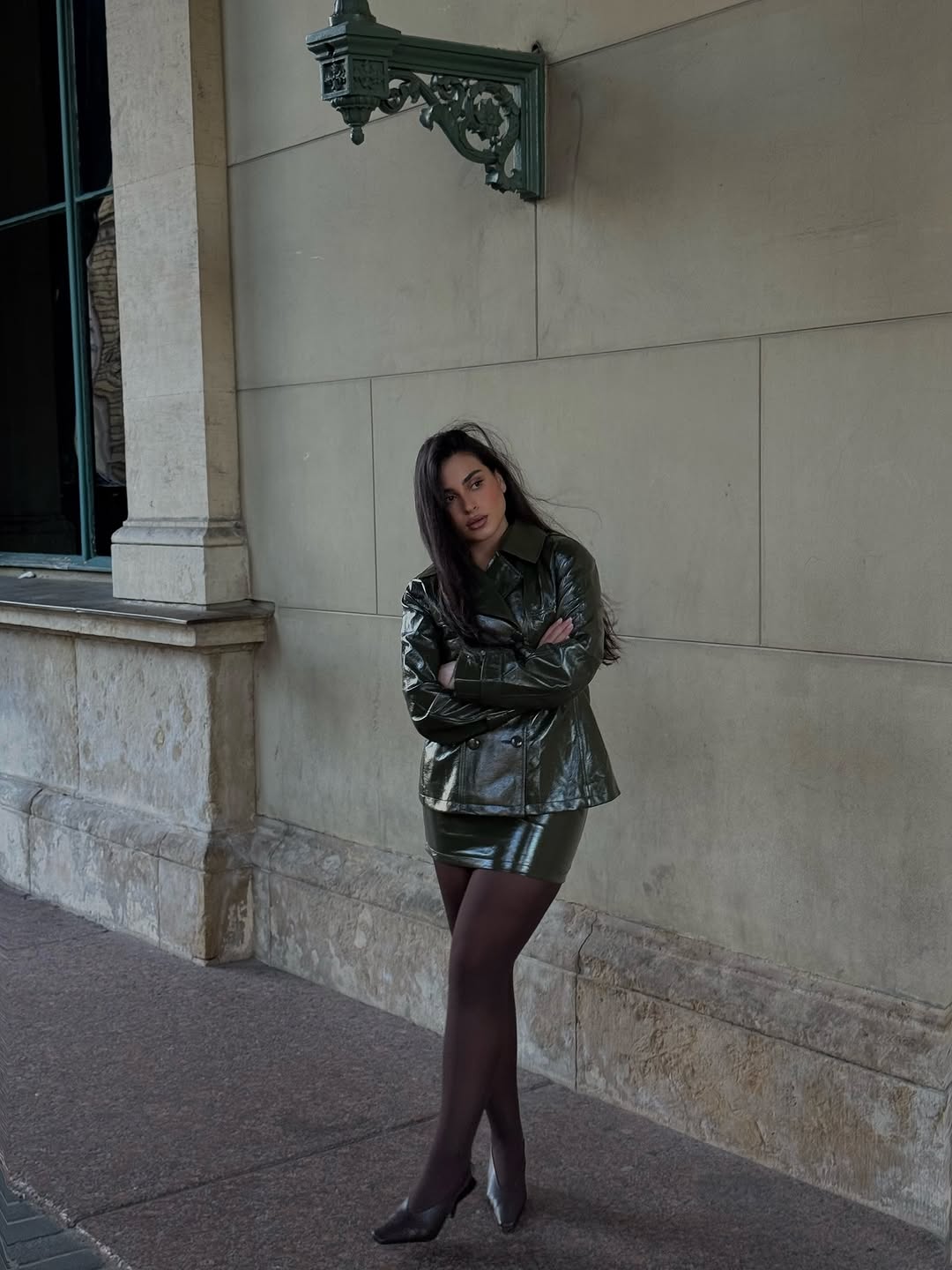 Dark Brown Patent Leather Skir - Women'S Fashion Leather Jacket ulasan dan harga