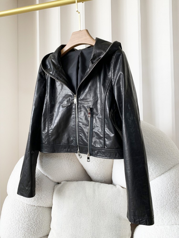 Autumn Casual Women Fashion Zi - Women'S Fashion Leather Jacket ulasan dan harga