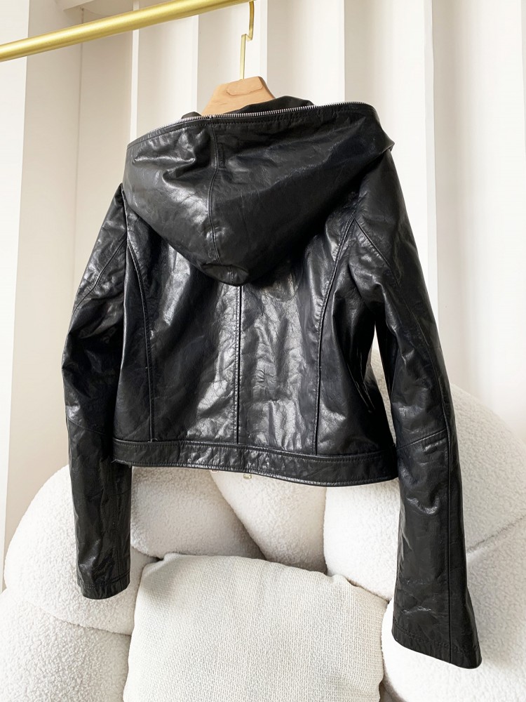 Autumn Casual Women Fashion Zi - Women'S Fashion Leather Jacket ulasan dan harga
