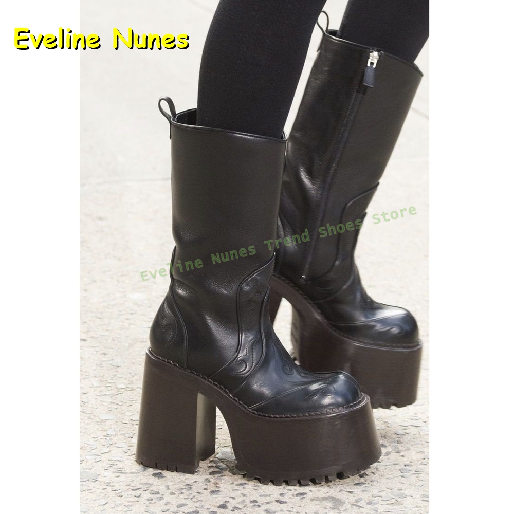 Embroidery Platform Knee High  - Women'S Fashion Trends 2025 ulasan dan harga