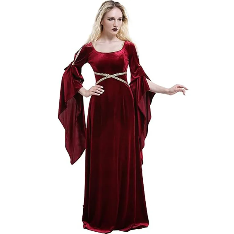 Women Medieval Dress Red Queen - Women Fashion Reddit ulasan dan harga
