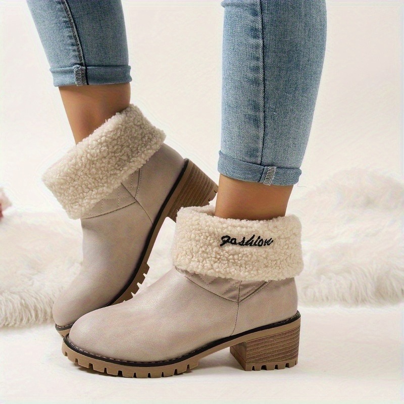 Winter New Foldable Cuff Fleec - Women Fashion Online ulasan dan harga