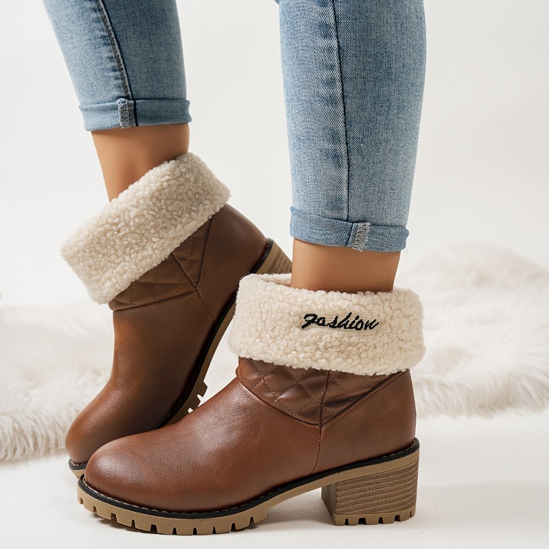 Winter New Foldable Cuff Fleec - Women Fashion Online ulasan dan harga