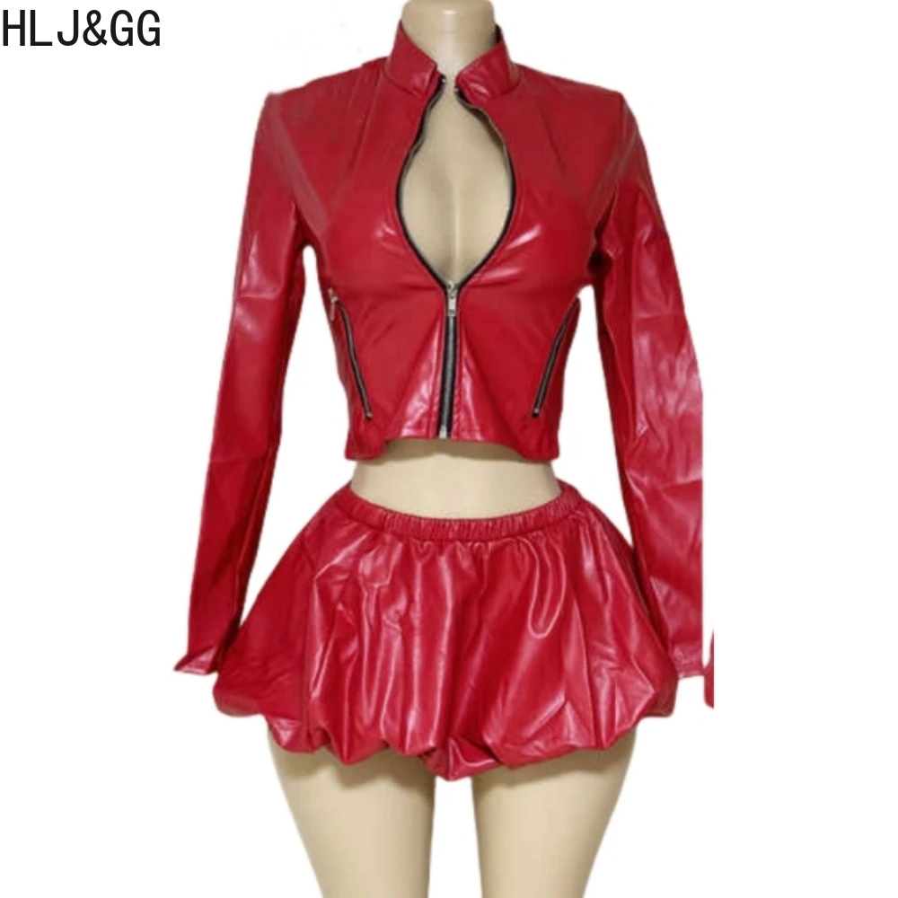 HLJ&GG Fashion Leather Zipper  - Women'S Fashion Leather Jacket ulasan dan harga