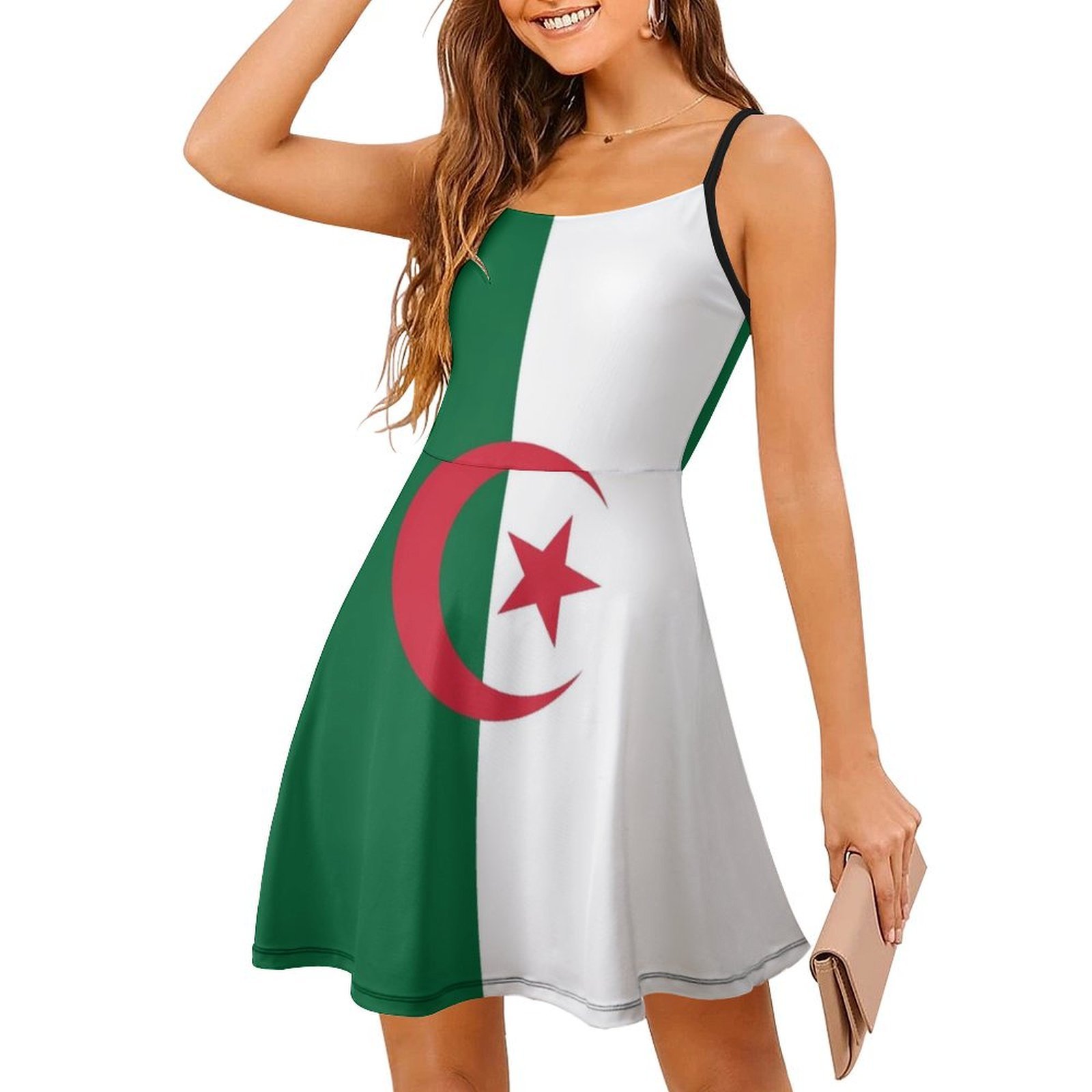 Algerian Flag Boho Chic Dress  - Women Fashion Gown ulasan dan harga