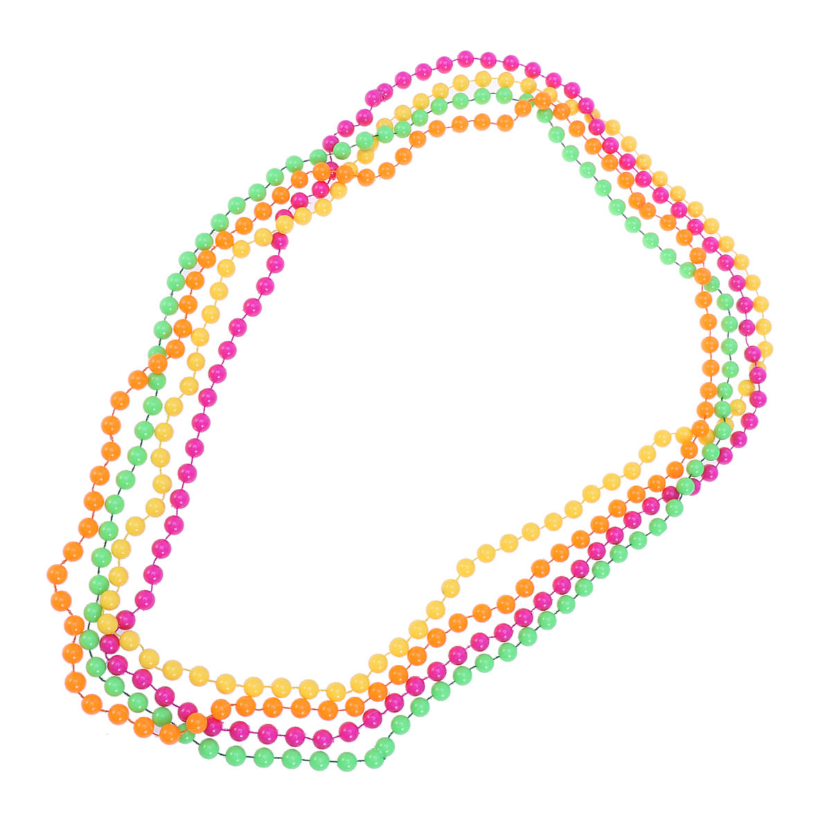 4Pcs Plastic Bead Necklace Wom - Women Fashion 80S ulasan dan harga
