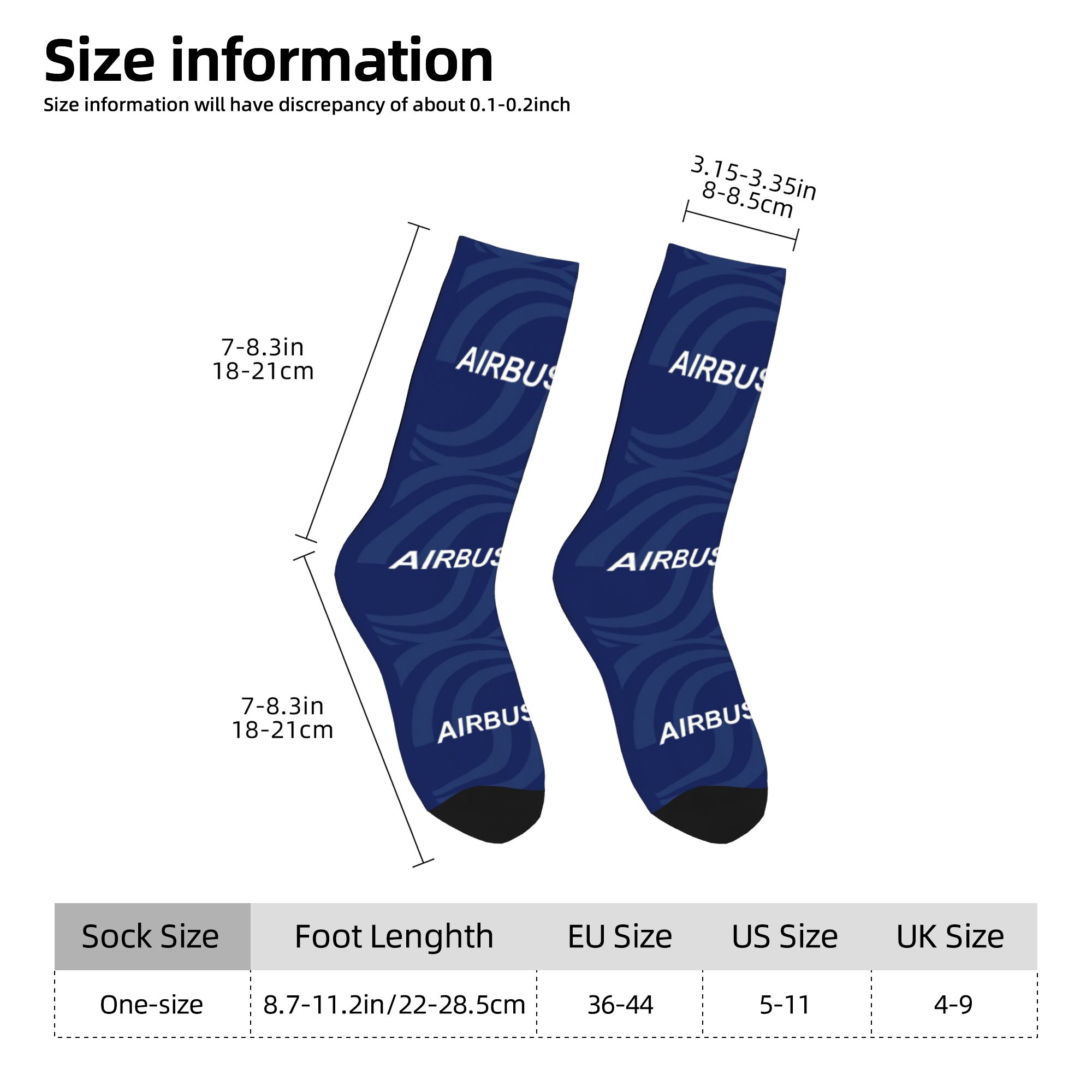 Custom Fashion Printed Airbus  - Women'S Fashion Socks ulasan dan harga