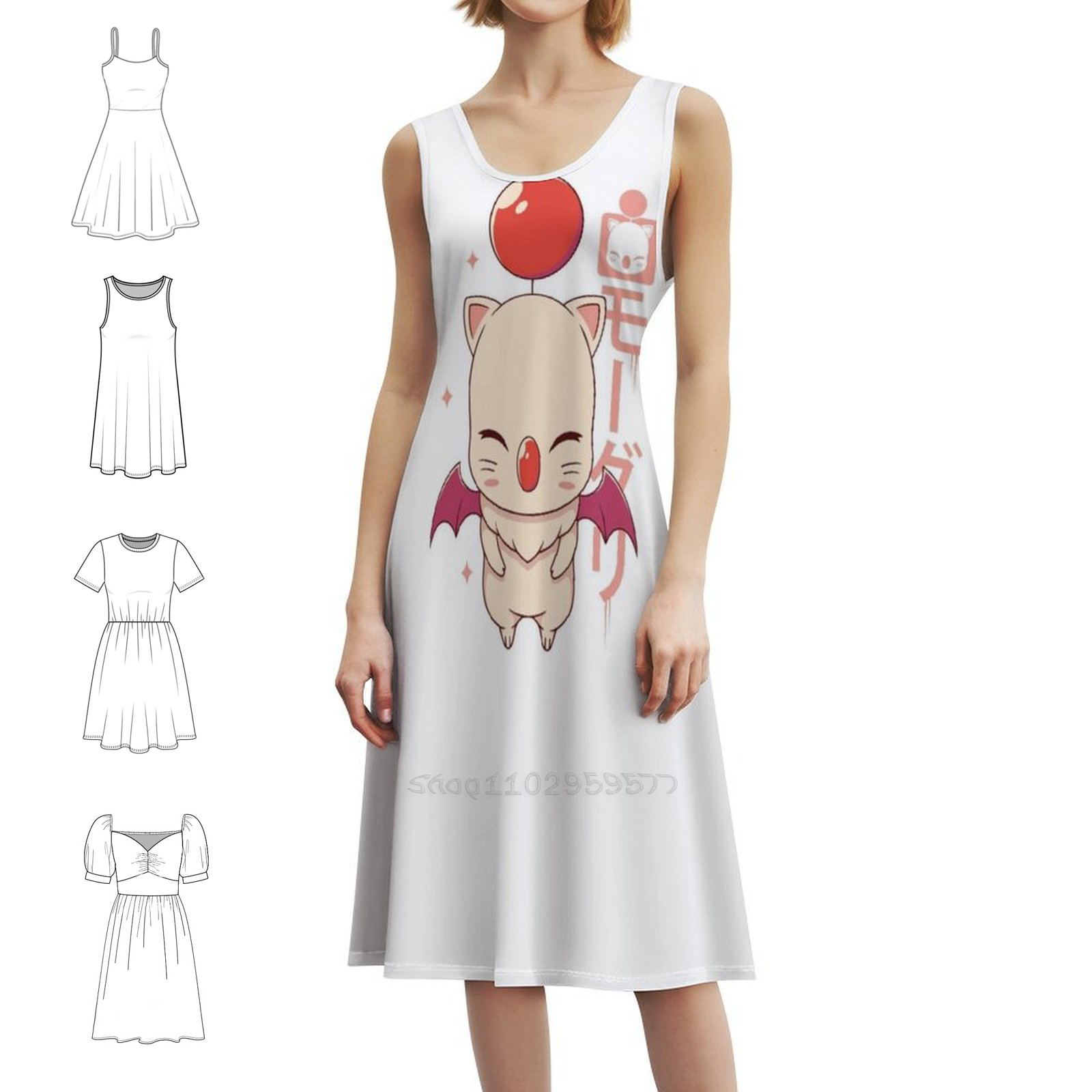 Moogle Kupo! Boho Chic Dress E - Women Fashion Gown ulasan dan harga