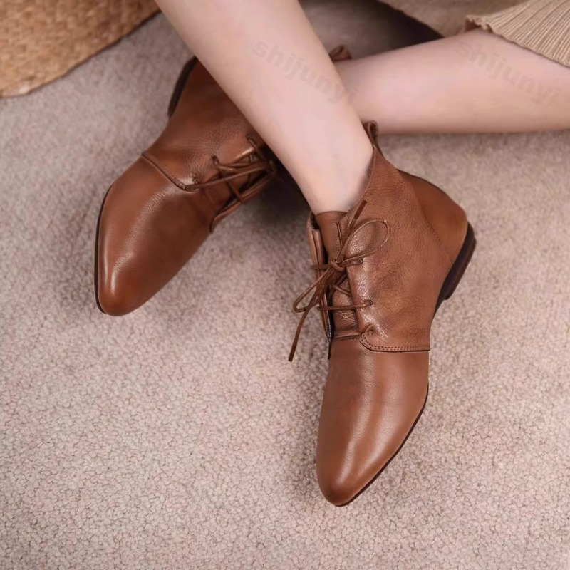 Women Short Boots 2025 Leather - Women'S Fashion Trends 2025 ulasan dan harga