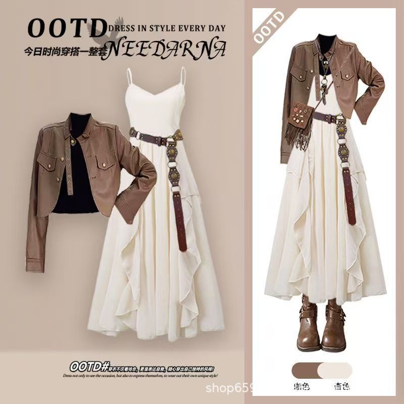 Fashion Women's Set Spring and - Women'S Fashion Leather Jacket ulasan dan harga