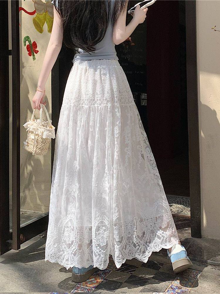 plus Size Women's High Waist L - A-Line Skirt Midi ulasan dan harga