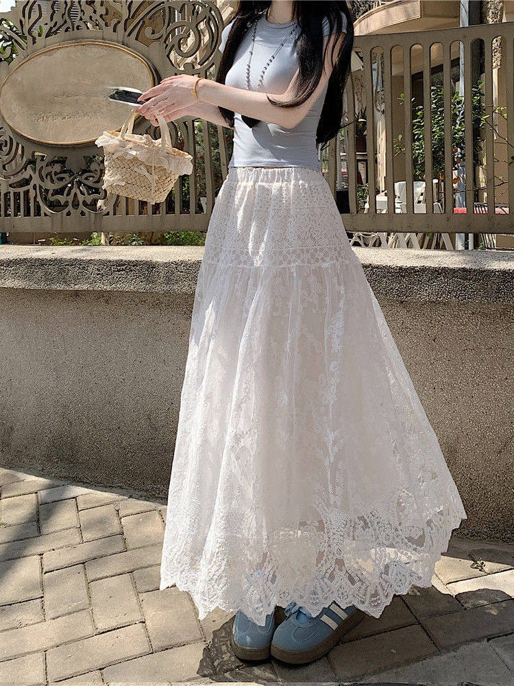plus Size Women's High Waist L - A-Line Skirt Midi ulasan dan harga