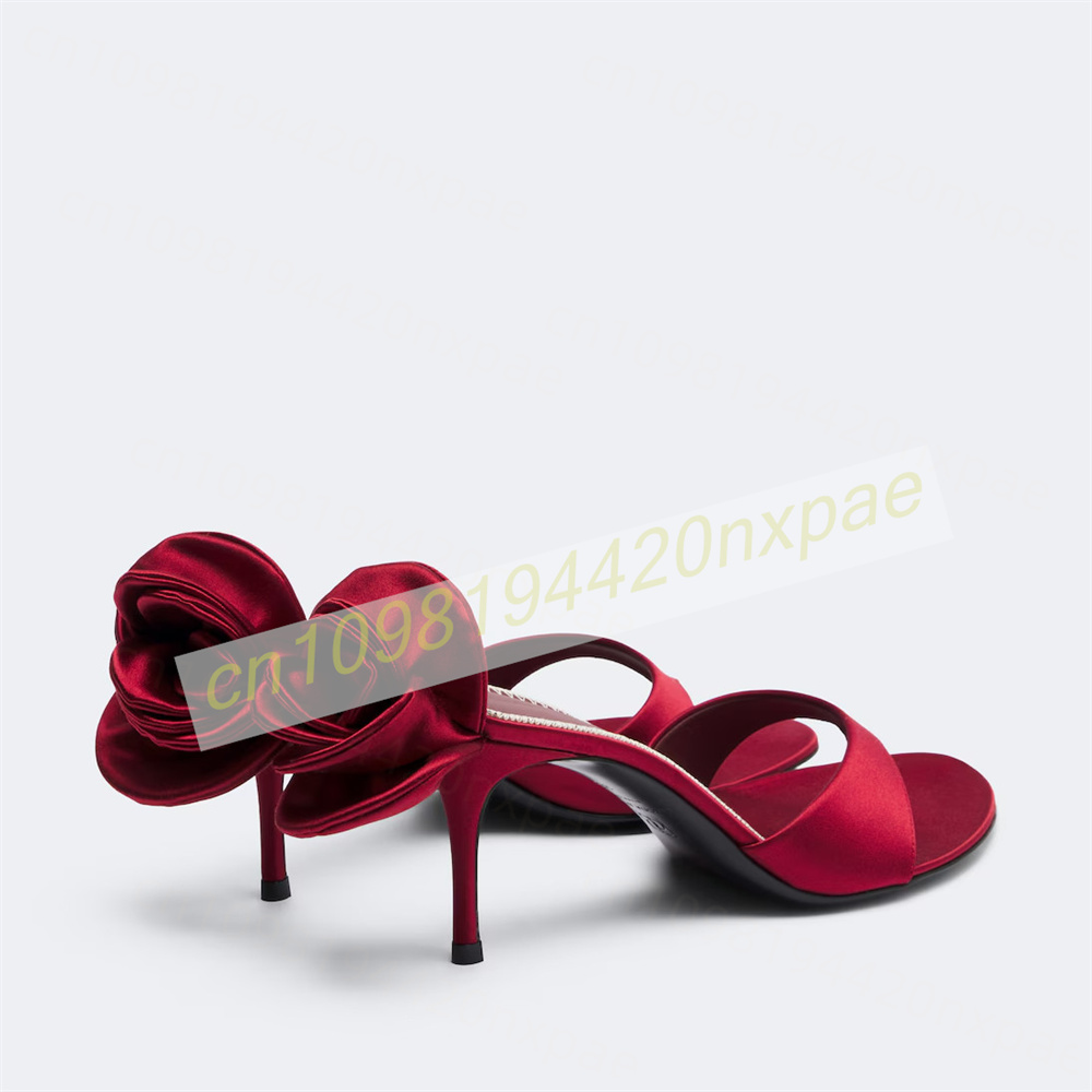 Women Red Satin Thong Mule San - Women Fashion Reddit ulasan dan harga