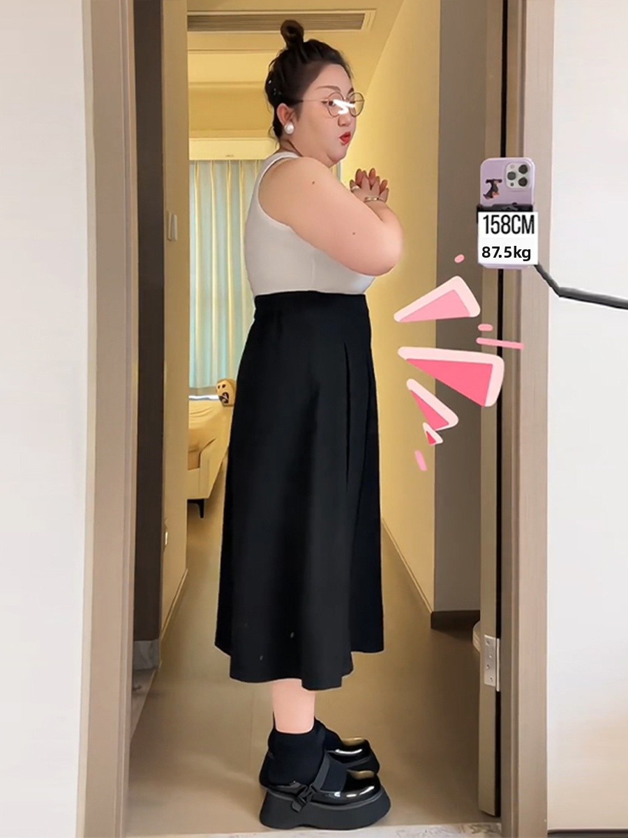 plus Size Business Casual Midi - A-Line Skirt Midi ulasan dan harga